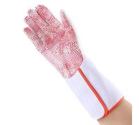 Guantes de esgrima para lámina y espada, palma texturizada antideslizante, tela de algodón de nailon transpirable, ajuste ergonómico con costuras reforzadas, acolchado que absorbe los golpes, (mano