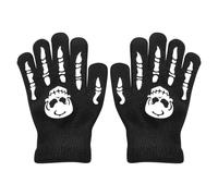 Guantes de esqueleto para niños,Guantes de hueso de calavera, Guantes de ciclismo con calavera que brillan en la oscuridad para niños, Cómodos guantes de esqueleto que brillan en la oscuridad para cor
