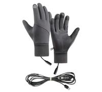 Guantes de esquí calefactados - USB con pantalla táctil impermeable | Guantes de camping de invierno de poliéster resistentes al viento para trabajo al aire libre, senderismo, pesca, caza, esquí