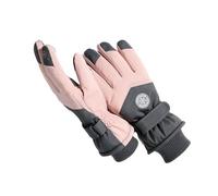 Guantes de esquí cálidos multiusos con muñeca elástica para mujer, forro grueso, tacto de dedo para actividades al aire libre de invierno, deportes cálidos al aire libre