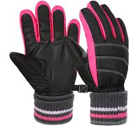 Guantes de esquí impermeables para niños, guantes de invierno para niños y niñas, resistentes al viento, antideslizantes, cálidos, para la nieve, para deportes al aire libre, correr, snowboard, esquí