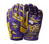 Guantes de f tbol americano Wilson NFL Stretch Fit - J venes Minnesota Vikings