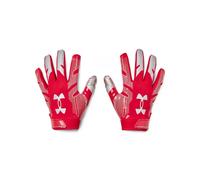 Guantes de f tbol Under Armour F8 para hombre (600 g) / Rojo / Plateado metalizado (talla XL)