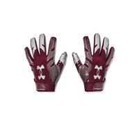 Guantes de f tbol Under Armour F8 para hombre (609) / Granate / Plateado metalizado (talla XL)
