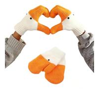 Guantes de ganso tontos, adorables guantes de invierno en forma de ganso con un forro cálido y suave. Divertidas y novedosas imitaciones de animales, para amigos y seres queridos. (1)