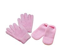 Guantes de Gel Hidratante Rosa de Algodón, 2 Pares para Suavizar | Aceite Mineral Liberado, Uso para Manos de Hombre y Mujer, Adecuado en Navidad y Acción de Gracias