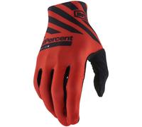 100% Celium Guantes de bicicleta, negro-rojo, tamaño S para Hombres