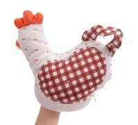 Guantes de horno: bonito diseño en forma de pollo, material suave resistente al calor, tela aislante engrosada, agarre antideslizante, cómodo protector para hornear y en el hogar | Para la granja