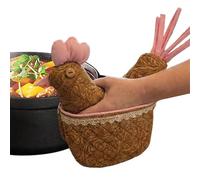 Guantes de horno con diseño de pollo - Guantes de cocina resistentes al calor, guantes de cocina antideslizantes, accesorios duraderos para hornear, Navidad, Pascua, Halloween, Acción de Gracias