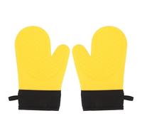 Guantes de Horno de Silicona Resistentes al Calor, 2 Piezas, Impermeables, Diseño Estriado Antideslizante, 13.5x27.5cm - Protección hasta 500℉, con Puños de Algodón, Ideales para