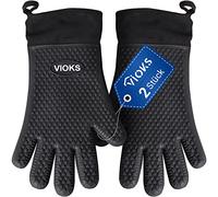 Guantes de horno de silicona resistentes al calor, para barbacoa, hasta 300 °C, 2 unidades