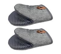 Guantes de horno pequeños - 2 piezas con forro de silicona antideslizante, guantes de horno de cocina resistentes al calor, agarraderas reutilizables con mini mango para bandejas calientes, sartenes