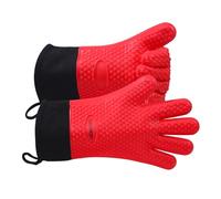 Guantes de Horno y Barbacoa Resistentes al Calor: GEEKHOM Silicona Impermeable - 37 cm Antideslizantes para Parrillas/Horno Profesional/Microondas, Protección Anti-Escaldaduras
