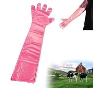 Guantes de Inseminación Desechables,Guantes Veterinarios,Plástico Guante de Inseminación,Guantes Impermeables Transparentes Desechables,Guante Desechable Veterinario,Látex para Dedos,90cm,30pcs