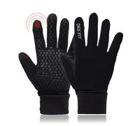 Guantes de invierno cálidos DEX FIT LG201: ideales para correr, hacer senderismo o ciclismo al aire libre en climas fríos; forro polar térmico; compatibles con pantallas táctiles; agarre de silicona
