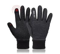 Guantes de invierno cálidos DEX FIT LG201: ideales para correr, hacer senderismo o ciclismo al aire libre en climas fríos; forro polar térmico; compatibles con pantallas táctiles; agarre de silicona