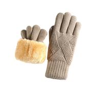 Guantes de invierno con pantalla táctil de doble capa de forro polar para clima frío, para mujer, senderismo, snowboard, clima frío