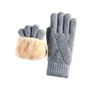 Guantes de invierno con pantalla táctil de doble capa de forro polar para clima frío, para mujer, senderismo, snowboard, clima frío