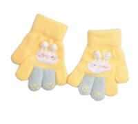 Guantes De Invierno Conejos Peluche para Niños Poliéster Transpirable Diseño Divertido Ropa Cómoda Invierno Guantes Felpa Portátiles para Viajes