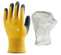 Guantes de invierno gruesos para hombres y mujeres, guantes de pesca con forro polar cálido de -30 °C, palma de látex resistente a pinchazos, impermeable, antideslizante, para esquí, senderismo