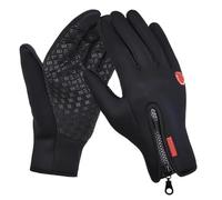 Guantes de invierno: guantes térmicos a prueba de viento, ropa de mano forrada de vellón | Guantes táctil al aire libre cálidos, equipo de nieve impermeable, cómodos guantes de agarre para andar en bi
