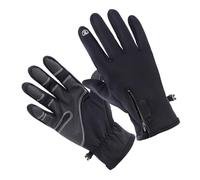 Guantes de Invierno para Hombre, a Prueba de Viento y Táctiles Negros | Polar Fleece, Membrana y Dedos Conductivos, para Ciclismo, Pesca y Uso Exterior