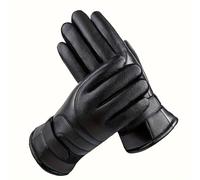 Guantes de invierno para hombre, cálidos, a prueba de viento, para motocicleta, gruesos, con forro polar, para senderismo, pesca, antideslizantes y con pantalla táctil