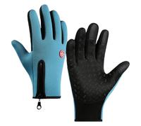 Guantes de invierno para pantalla táctil, guantes térmicos impermeables y resistentes al viento, guantes de esquí impermeables para invierno para exteriores, trabajo, ciclismo, correr (azul lago, XL)