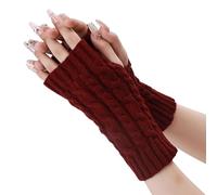 Guantes de Invierno sin Dedos, Guantes Tejidos con Cable de Fibra acrílica para Uso Diario Aire Libre y Deportes, Calentador de Manos de Invierno