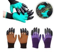 Guantes de jardín, 8 garras, guantes de jardín, garras, guantes de jardín con garras, resistentes a las espinas para hombres y mujeres, resistentes al agua para zanjas, jardinería (3pcs)
