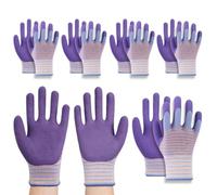 Guantes De Jardín Para Mujeres 6 Pares Mitones Látex Protectores