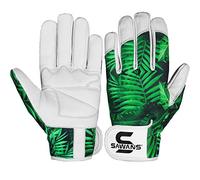 Guantes de jardinería de cuero para mujeres, hombres y mujeres, protección corta y larga del antebrazo, a prueba de espinas, transpirable, piel de cabra de elastano, guantes de (M, Guantes cortos)