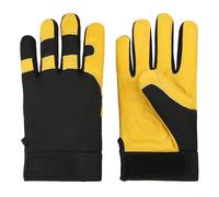 Guantes de jardinería de cuero vacuno con palma elástica para mejorar el flujo de aire y reducir la fatiga de la mano al aire libre