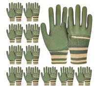 Guantes de jardinería - Guantes de trabajo de seguridad, 12 pares de guantes de seguridad antideslizantes para hombres | Accesorios multifuncionales de trabajo y jardín, manguito protector grueso