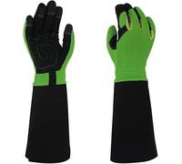 Guantes de jardinería,Guantes de trabajo,Guantes de jardín de poda largos y duraderos Guante de trabajo resistente a pinchazos Protector de manos Guante de jardinería de recorte impermeable Guantes de