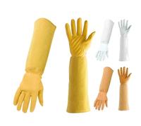 Guantes De Jardinería Largas: Guantes Por Margen, Trabajo | Respirable Resistente Al Cuero Con Protección Del Antebrazo Para Jardinería, Poda De Árboles, Plantas De Cura, Actividades Externas