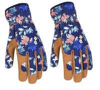 Guantes de jardinería para mujer, a prueba de espinas, protección al aire libre, guantes de trabajo para deshierbar, guantes de bicicleta (marrón, talla única)