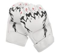 Guantes de Karate Tailandeses Soporte Ajustable y Palma Reforzada | Material PU y Poliéster Transpirable, Diseño de Dedos Abiertos, para Mma y Gimnasio
