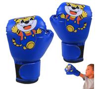 Guantes de kickboxing para niños, guantes de sparring para niños, guantes de entrenamiento juvenil de piel sintética transpirable con patrón de dibujos animados | de entrenamiento para niños y niñas