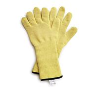 Guantes de lana de aramida de punto para proteger la muñeca larga/corta, a prueba de calor, resiste quemaduras calientes, hornos y hornos calientes, guantes de trabajo resistentes al calor, M
