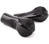 Guantes De Látex Guantes De Boxeo De Goma para Hombres con Cremallera Guantes De Pelota De Látex Sin Dedos,Negro,XX-Grande