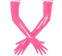 Guantes de látex moldeados PINK Guantes largos COSPLAY PINK LATEX Guantes Talla M,M,Rosado