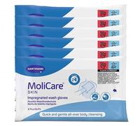 Guantes de lavado impregnados Hartmann MoliCare Skin, 8 unidades (paquete de 6)