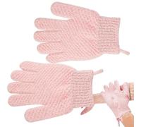 Guantes de lavado para la ducha, guantes de matorrales del cuerpo,Guantes de matorrales reutilizables elásticos para la ducha | Suministros de baño lavables portátiles para el gimnasio de spa para via