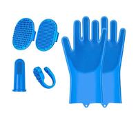 Guantes de lavado para perros, guantes de baño para perros - Revisión para la depilación,Silicona perro champú almohadillas de aseo para suministros de baño de gato