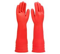 Guantes de limpieza de goma, 3 pares para cocina, forro de algodón, guantes largos para lavar platos con forro, reutilizables. (pequeño)