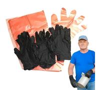 Guantes de limpieza de juegos genéricos, guantes cortos de nitrilo, guantes largos para Hunting, guantes de ciervo para el field dressing, guantes de nitrilo para juegos de limpieza, color negro