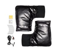 Guantes de manillar de invierno para motocicleta, 12 V, resistentes al agua, temperatura constante ATV, para scooter, bicicleta, motocicleta, desplazamientos diarios, motos de nieve y frío