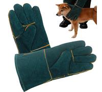 Guantes de manipulación de animales - guantes resistentes a las mordeduras, guante de aseo para mascotas | Gologo de servicio de entrenamiento de protección, equipo de seguridad pesado