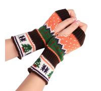 Guantes De Mano Punto Con Estilo Manoplas Navideñas Sin Dedos Accesorios Para Niñas Mangas Cálidas Brazos Calentadores Manos Sin Dedos Niños